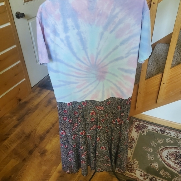 The Rolling Stones "What a Frock" Short Sleeve Midi Sz. M Dress w Front Pockets - Picture 4 of 8